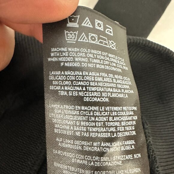 Guess Trixie Logo Cropped Hooded Sweatshirt Size XS Reflective Long Sleeved - Picture 6 of 9